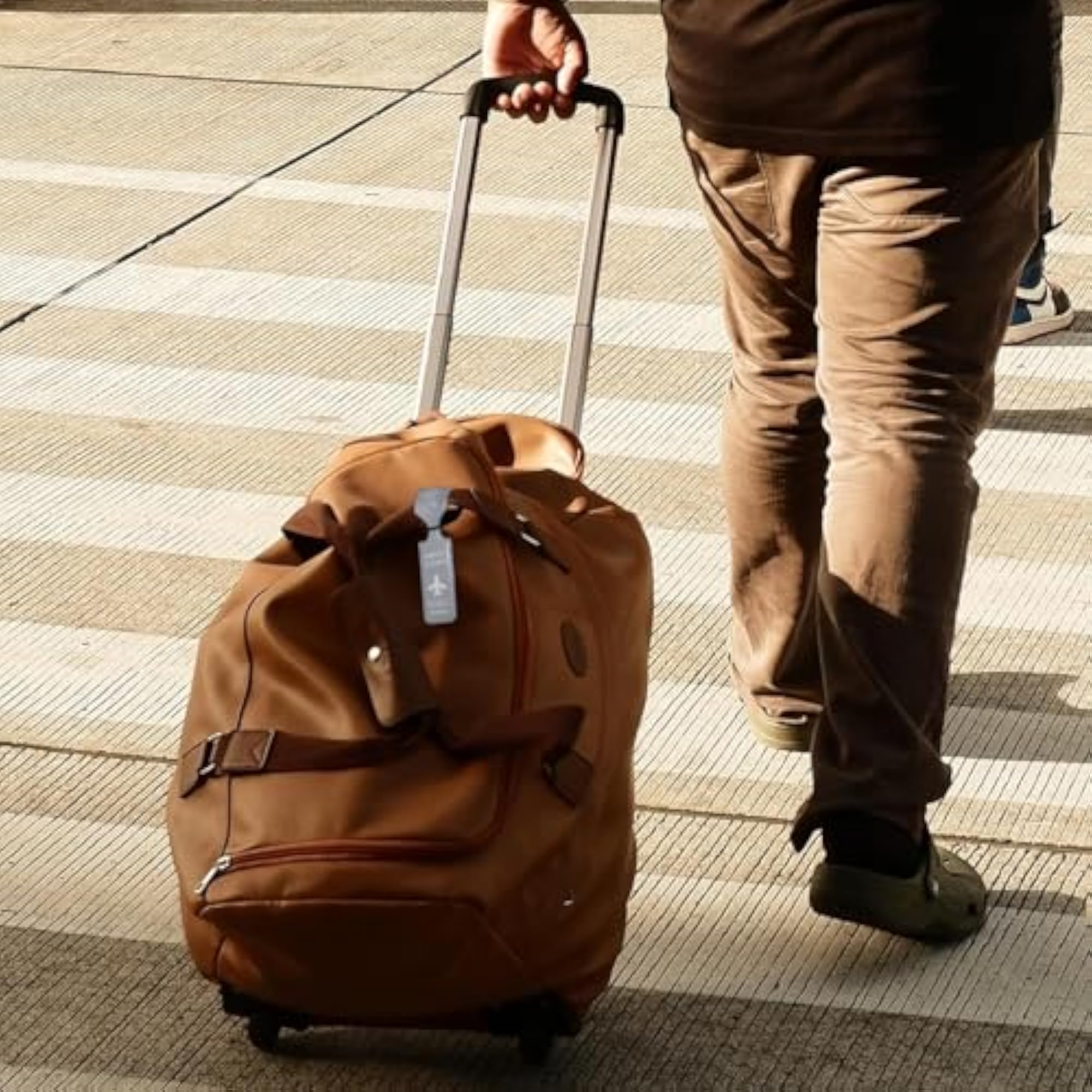 4 Pack PVC Luggage Tag Holders for Travel